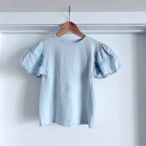 Girls Zara light blue top
